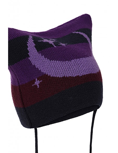 Grunge Moon Beanie in Purple - Banned