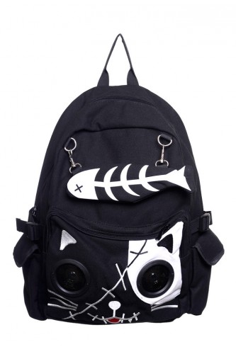 Mochila Kitty Speaker Negro x Blanco - Banned