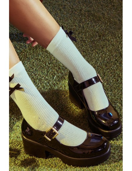 Mary Janes de Tira Vinilo Negro - Koi Footwear