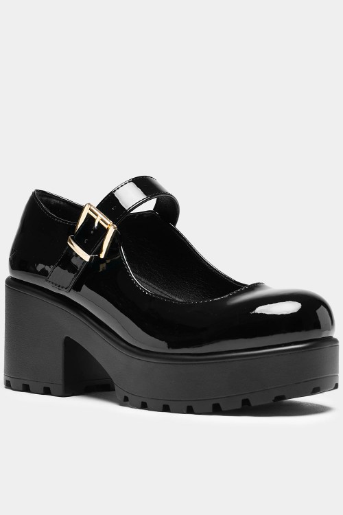 Mary Janes de Tira Vinilo Negro - Koi Footwear