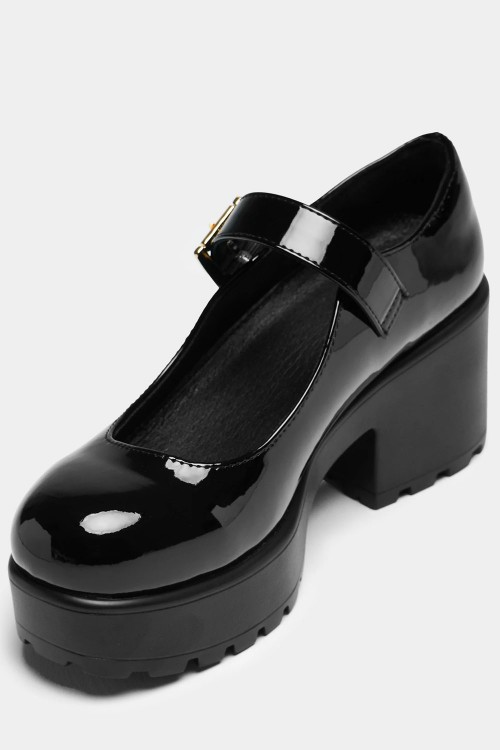 Mary Janes de Tira Vinilo Negro - Koi Footwear
