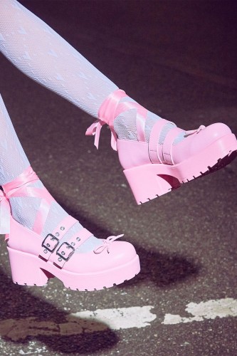 Mary Janes Ballet Miyako Lace Up Rosa - Koi Footwear