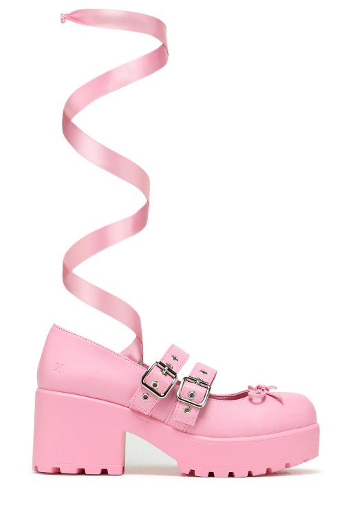 Mary Janes Ballet Miyako Lace Up Rosa - Koi Footwear