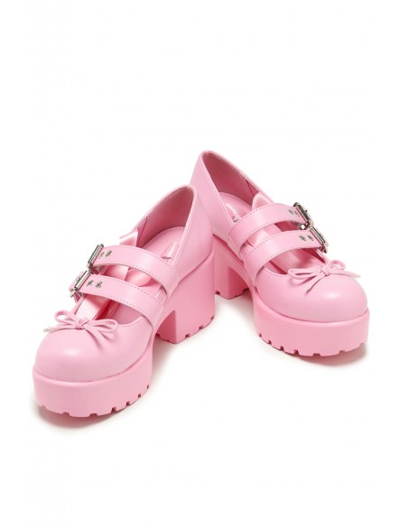 Mary Janes Ballet Miyako Lace Up Pink - Koi Footwear