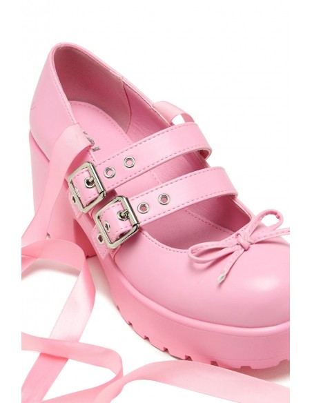 Mary Janes Ballet Miyako Lace Up Rosa - Koi Footwear