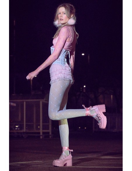 Mary Janes Ballet Miyako Lace Up Rosa - Koi Footwear