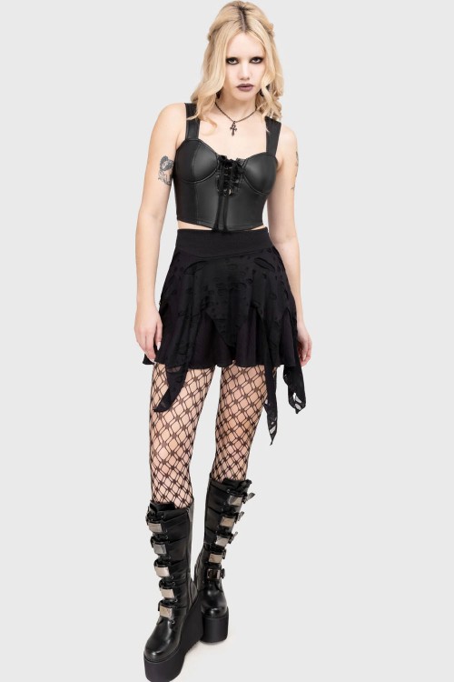 Hollow Groove Skirt - KILLSTAR