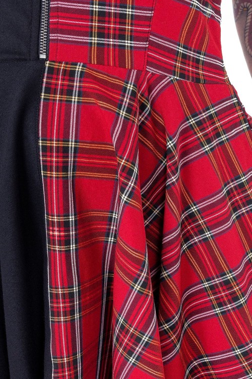 Vestido Dione Tartán Rojo x Negro - Heartless