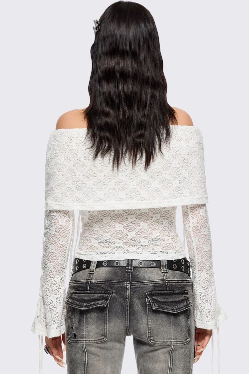 Top de Encaje Blanco Amy - Minga London