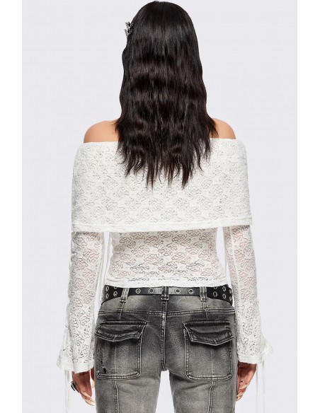 Top de Encaje Blanco Amy - Minga London