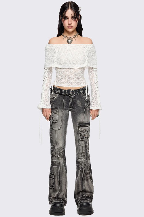 Top de Encaje Blanco Amy - Minga London