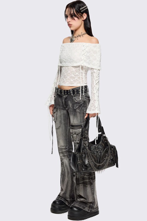 Top de Encaje Blanco Amy - Minga London