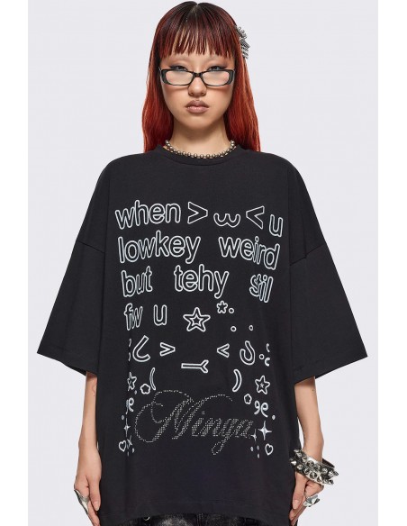 Oversized Lowkey Weird T-shirt - Minga London