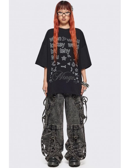 Camiseta Oversized Lowkey Weird - Minga London