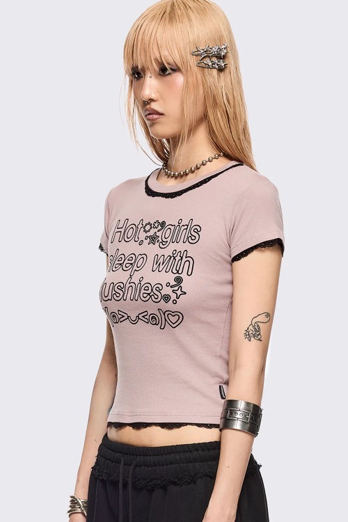 Camiseta Baby Tee Plush - Minga London