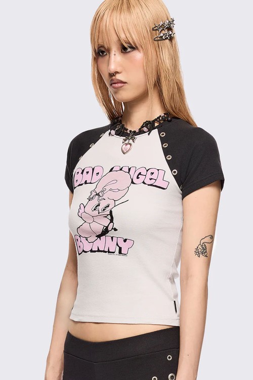 Camiseta Baby Tee Esther Bunny x Minga London