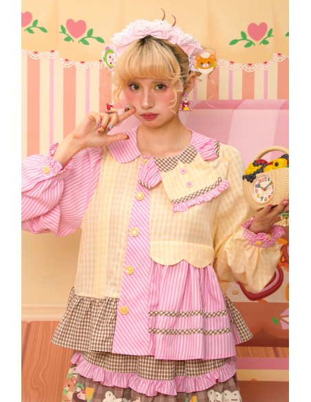 Sweet Melon Shop Choco Vanilla Strawberry Blouse ~ Lutra Jump