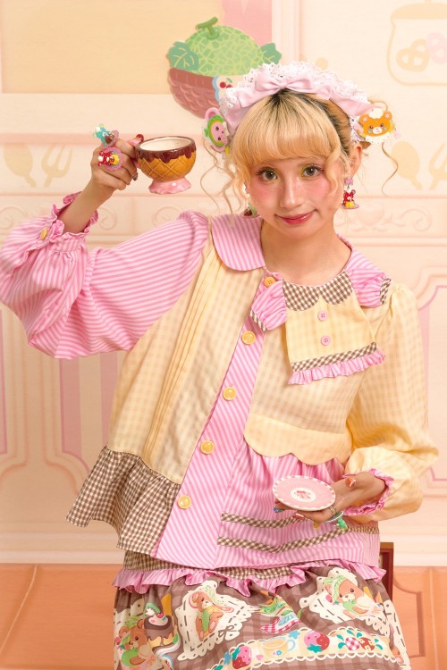 Blusa Sweet Melon Shop Choco Vanilla Strawberry ~ Lutra Jump