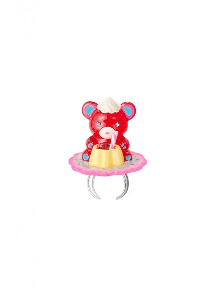 Anillo Sweet Melon Shop Pudding Bear Rojo ~ Lutra Jump