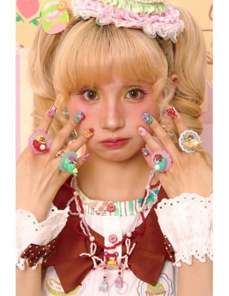 Sweet Melon Shop Pudding Bear Blue Ring - Lutra Jump