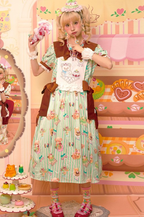 Vestido Sweet Melon Shop Mint & Choco ~ Lutra Jump