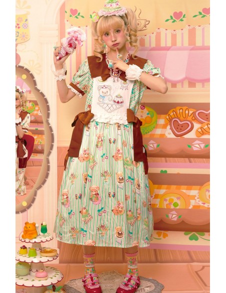 Sweet Melon Shop Mint & Choco Dress ~ Lutra Jump