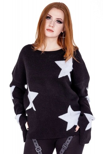Seeing Stars Jersey in Black x White - Heartless