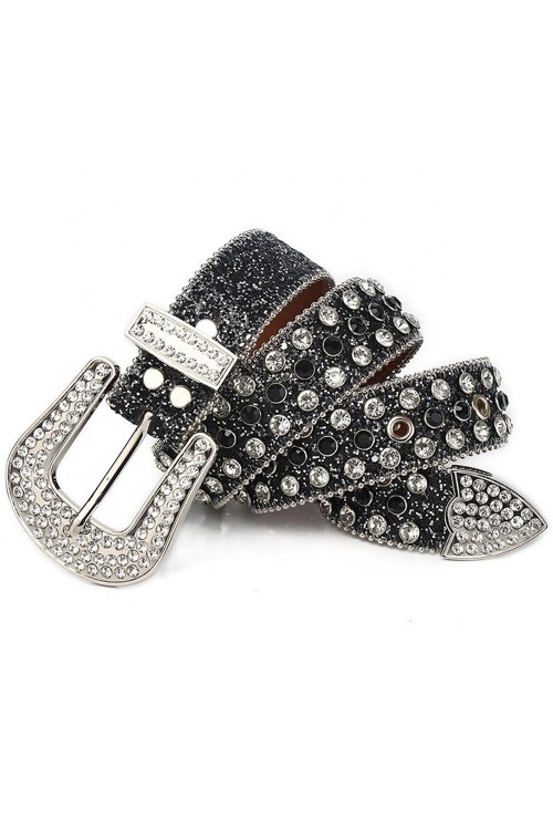 Cinturón con Brillantes Black Glitter