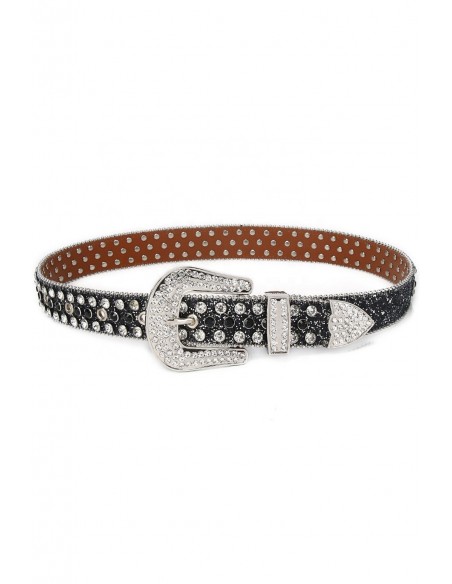 Cinturón con Brillantes Black Glitter