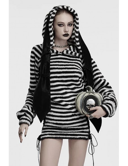 Sudadera con Capucha Striped Bunny - Punk Rave