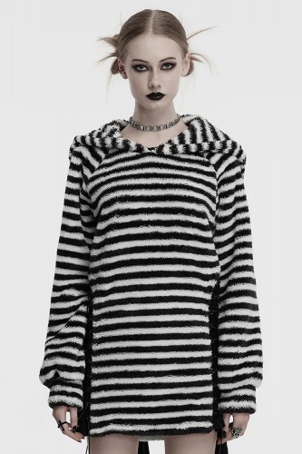 Striped Bunny Hoodie - Punk Rave 2