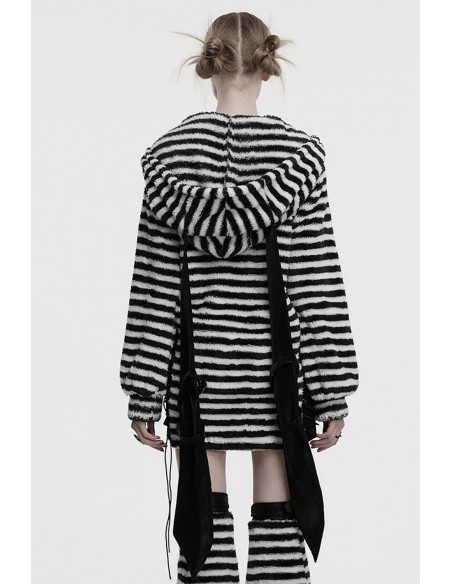 Striped Bunny Hoodie - Punk Rave