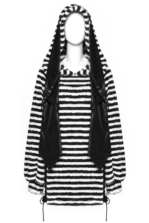 Sudadera con Capucha Striped Bunny - Punk Rave