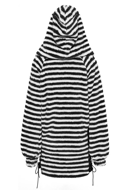 Striped Bunny Hoodie - Punk Rave