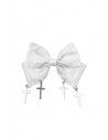 Bow Crosses White Clip-On Bow