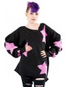 Seeing Stars Jersey in Black x Pink - Heartless