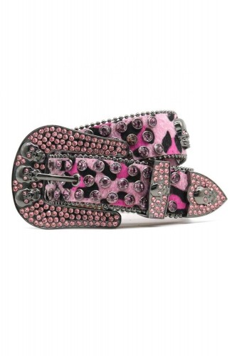 Belt with Pink Leopard Sparkles