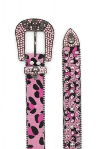 Belt with Pink Leopard Sparkles 2
