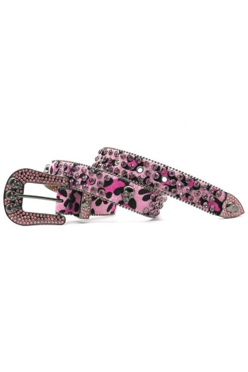Cinturón con Brillantes Pink Leopard