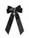 Black Heart Buckle Hairclip Bow