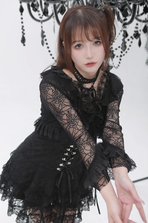 Spider Mesh Bolero Cardigan - Evil Tooth