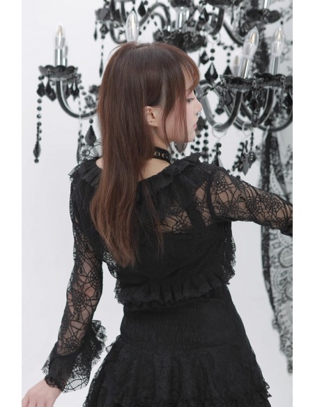 Cárdigan Bolero Spider Mesh - Evil Tooth