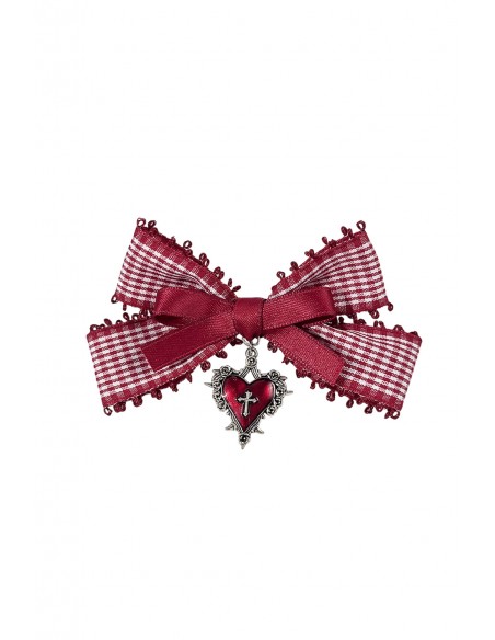 Gothic Lolita Heart Bow in Red
