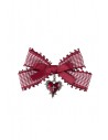Gothic Lolita Heart Bow Hairclip in Red