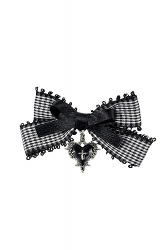 Lazo Para la Cabeza Gothic Lolita Heart en Negro