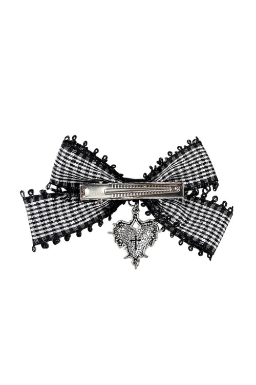 Gothic Lolita Heart Bow in Black