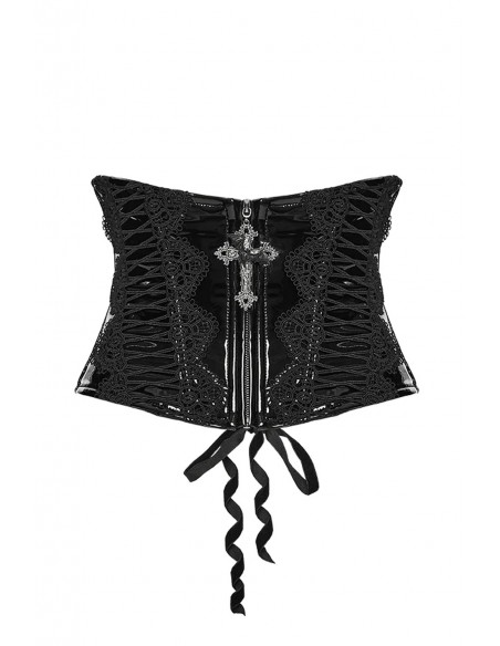 Gothic Vinyl Underbust Corset - Punk Rave