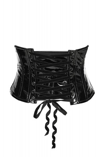 Gothic Vinyl Underbust Corset - Punk Rave 2