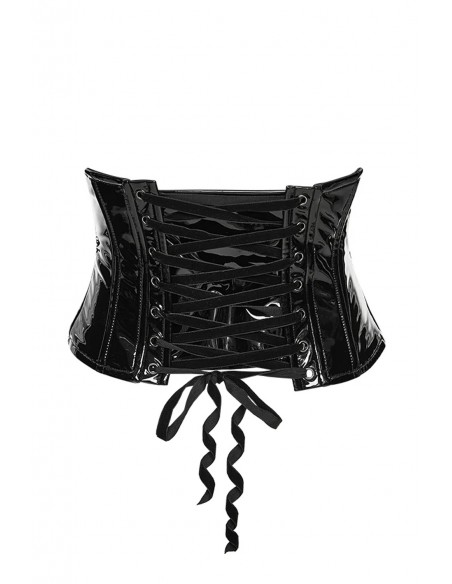 Gothic Vinyl Underbust Corset - Punk Rave
