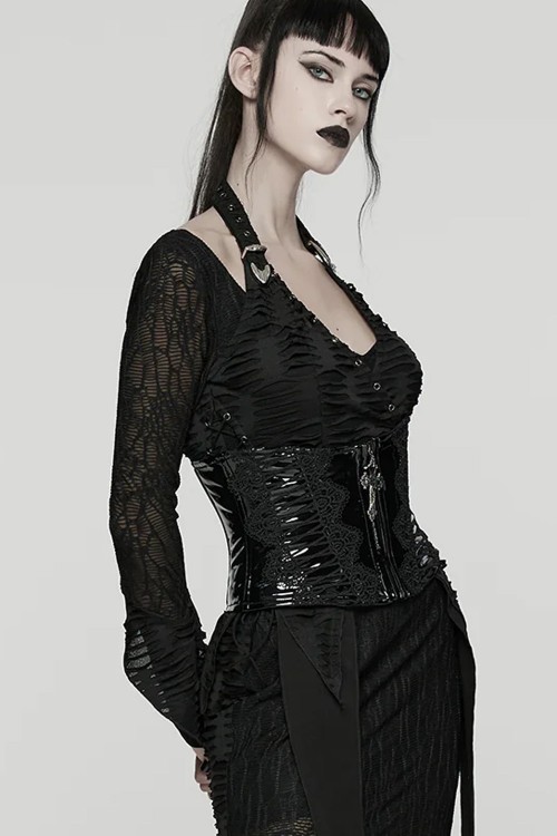 Corsé Bajo Pecho Gothic Vinyl - Punk Rave